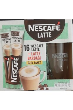 Nescafe Latte Sütlü Köpüklü 16'lı + Latte Bardağı
