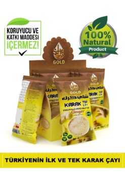 SAHRA GOLD ZENCEFİLLİ KARAK ÇAY 1 Kutu x10 paket - GİNGER KARAK TEA 1 Piece x10 stick