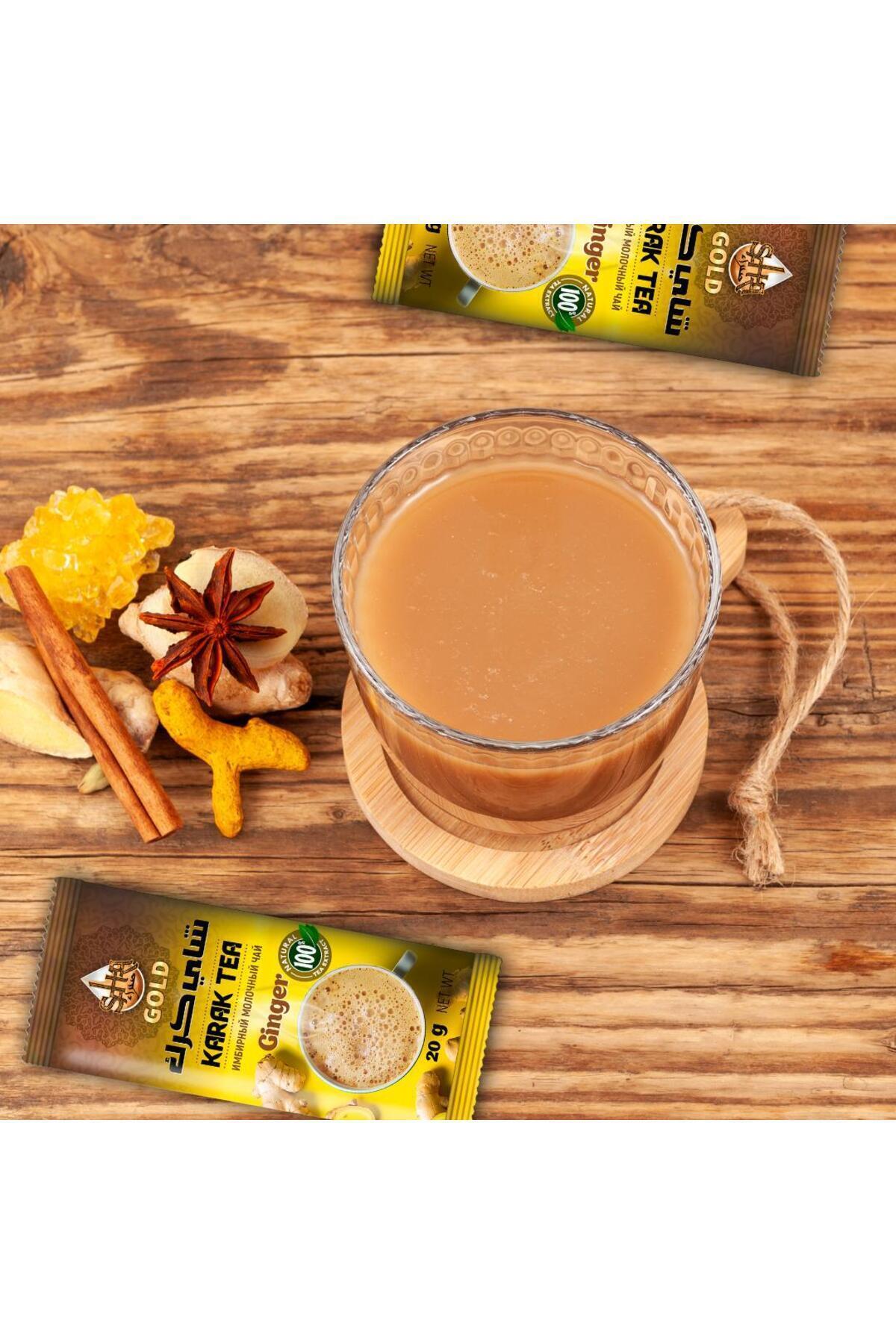 SAHRA GOLD ZENCEFİLLİ KARAK ÇAY 1 Kutu x10 paket - GİNGER KARAK TEA 1 Piece x10 stick - Görsel 3