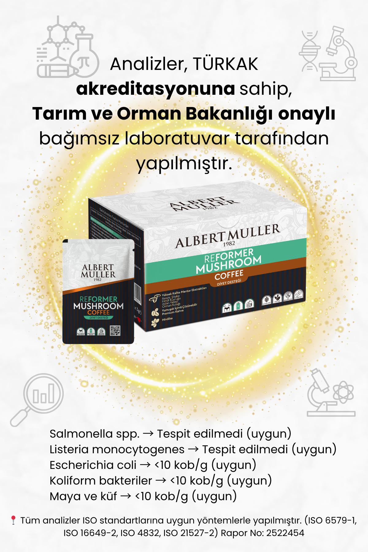 ALBERT MULLER Analiz Edilmiş İçerik Kalitesiyle Güvenilir 5 Mantarlı Hindiba Kahvesi | 2'li Avantaj Paketi - Görsel 2