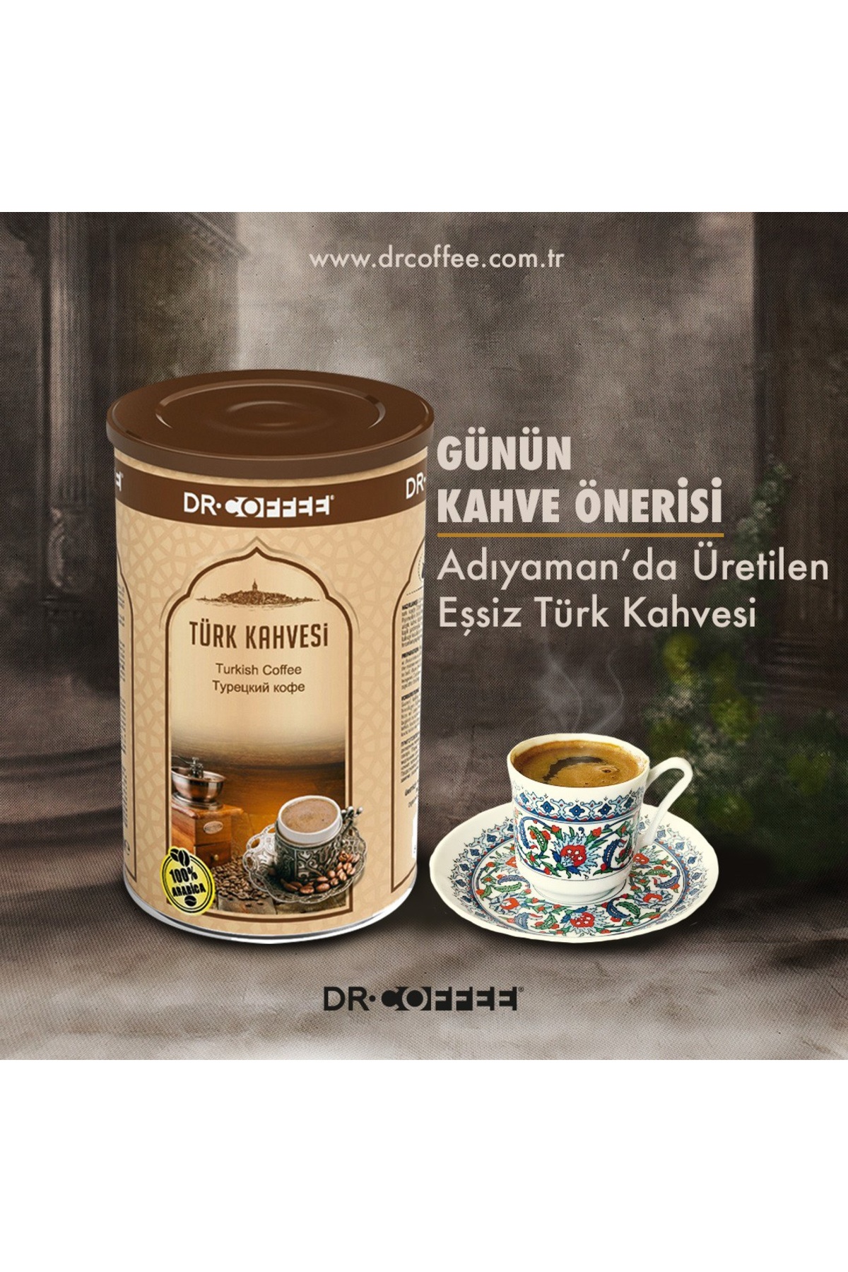 Drcoffee Hazır Türk Kahvesi Sade 250Gr Teneke - Görsel 2