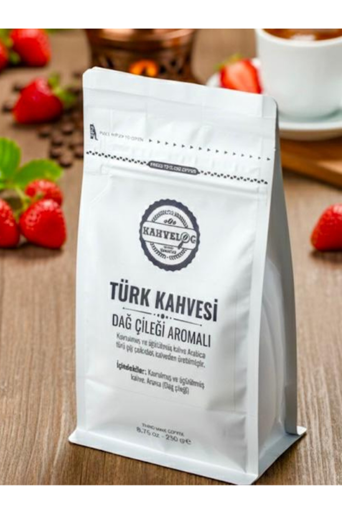 KAHVELOG Dağ Çilekli Türk Kahvesi 250gr(AROMALI) - Görsel 2