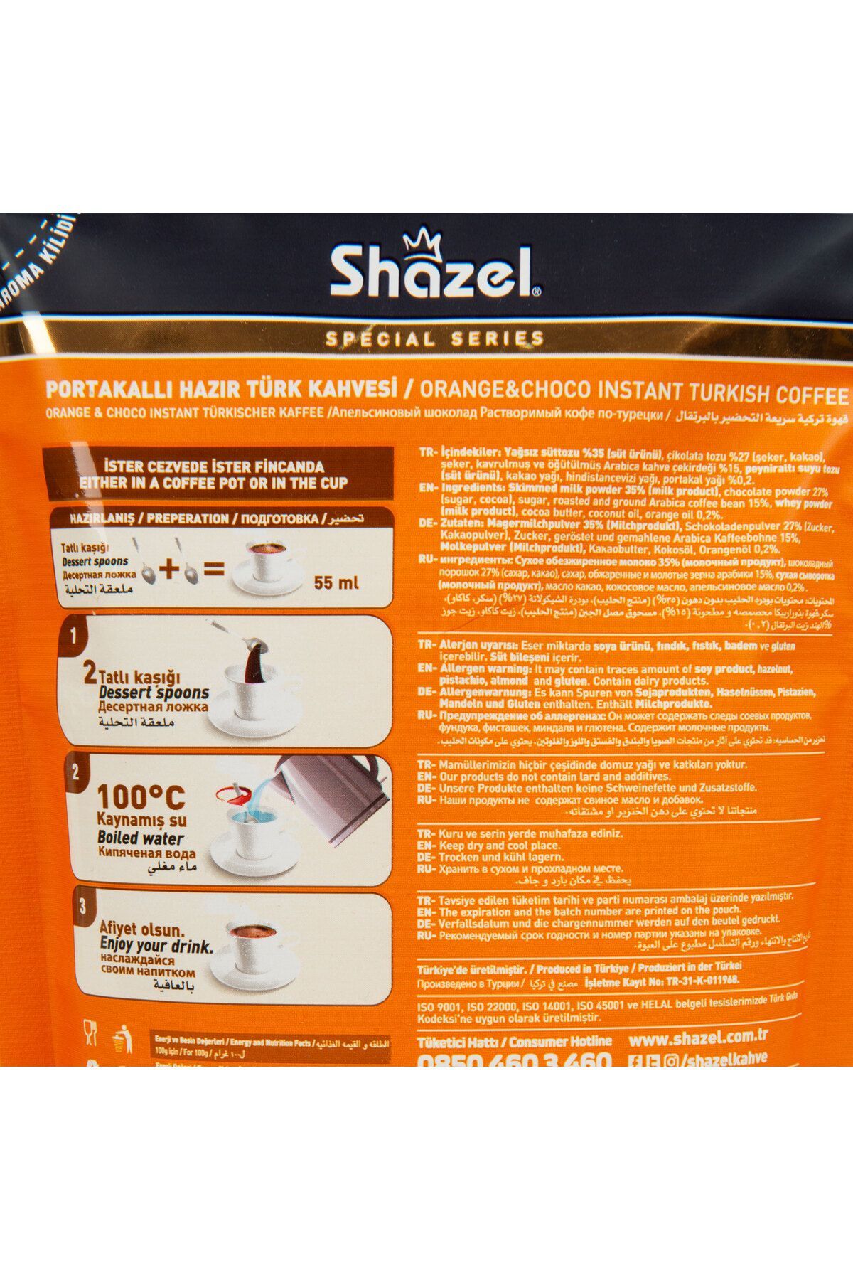 Shazel Portakallı Hazır Türk Kahvesi 100 gr (AROMALI) - Görsel 3