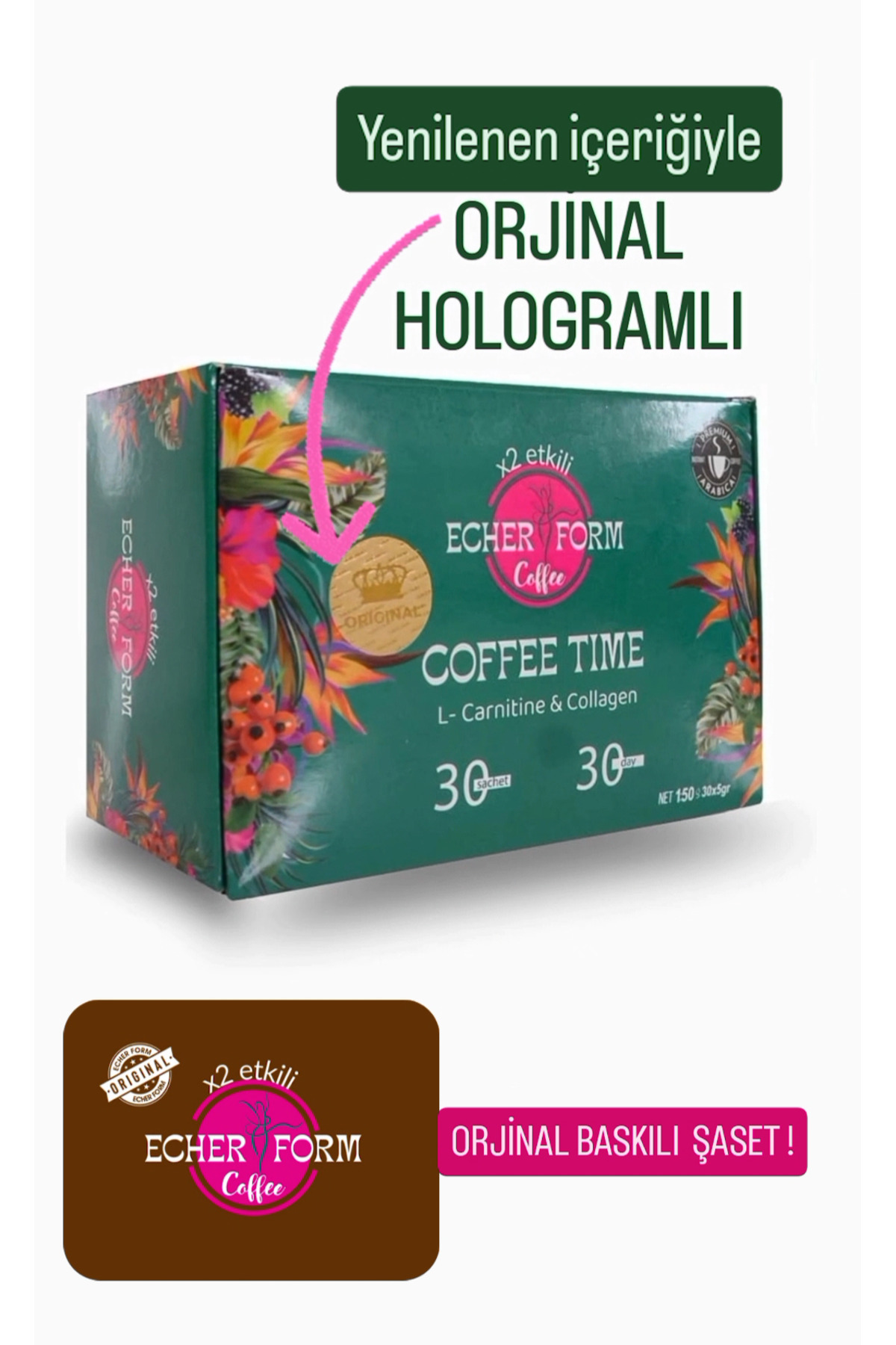 ECHER FORM (2X ETKİLİ ORJİNAL) Kahverengi Yenilenen Içerik