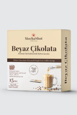 Mocha Shot MochaShot Beyaz Çikolata Aromalı Tek Kullanımlık Kahve Şurubu 20 ml x 15 Adet