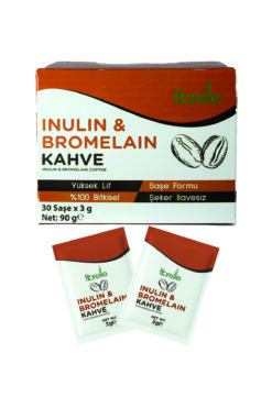 Fibrelle Yeni ürün İnülin-Bromelain Kahve Detox 30 Adet 3 gr Kutu Saşe 90 g