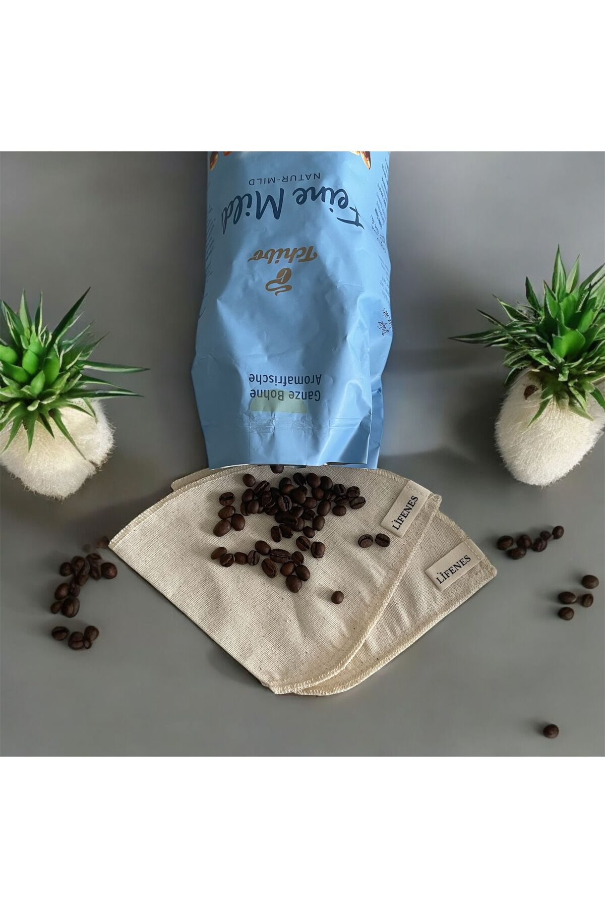 LİFENES Yıkanabilir Kumaş Kahve Filtresi (2ADET NO4) Ham Bez Kahve Filtresi En Az 2 Yıl Kullanım Kolaylığı - Görsel 2