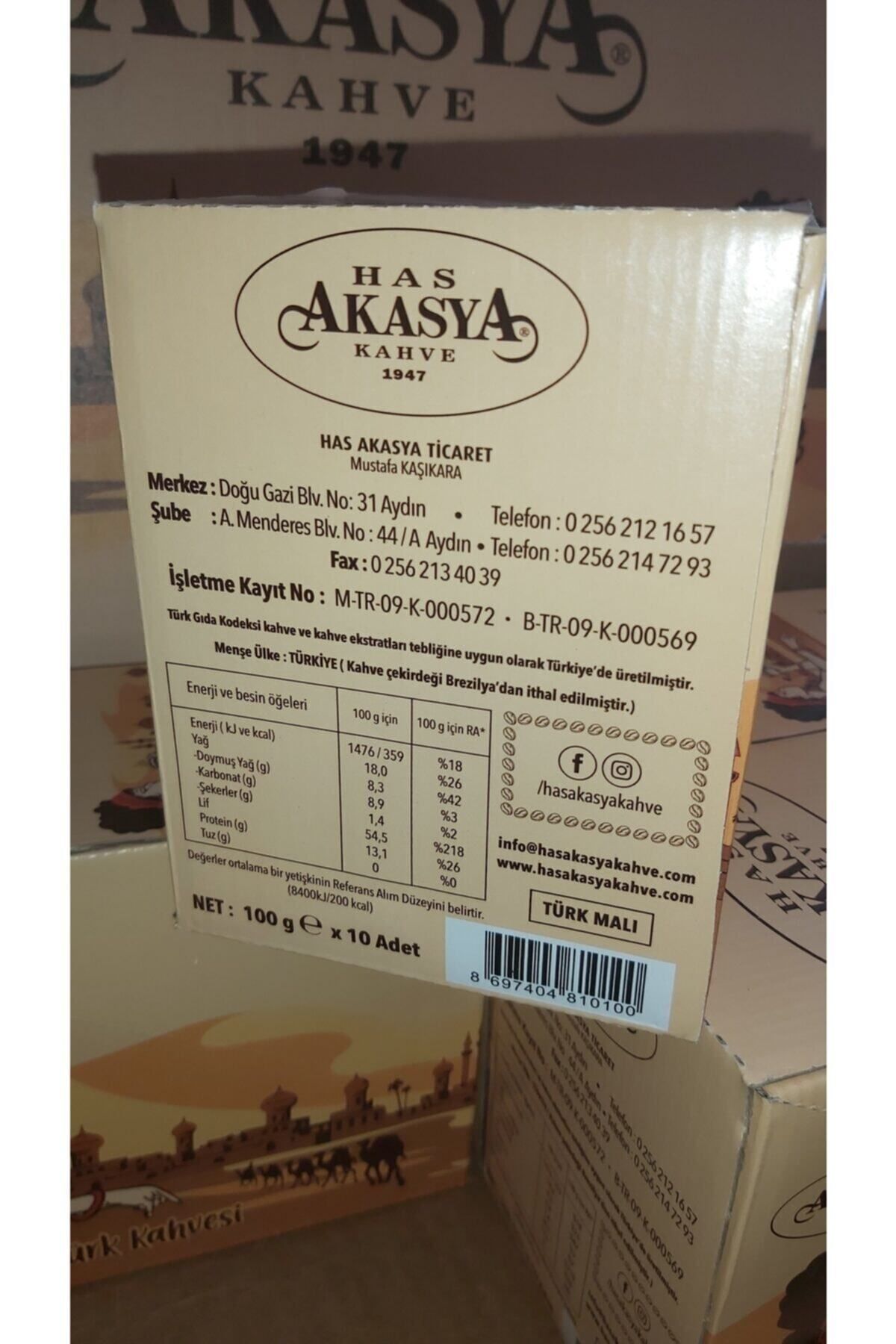 HAS AKASYA Türk Kahvesi 100 Gr (10 Lu Paket) - Görsel 3