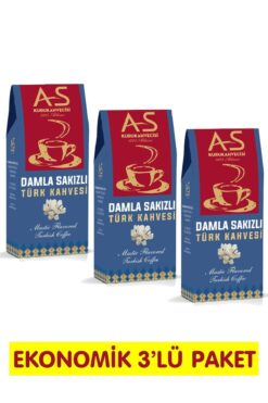 AS Kurukahvecisi Damla Sakızlı Türk Kahvesi 100 Gr. X 3 Adet