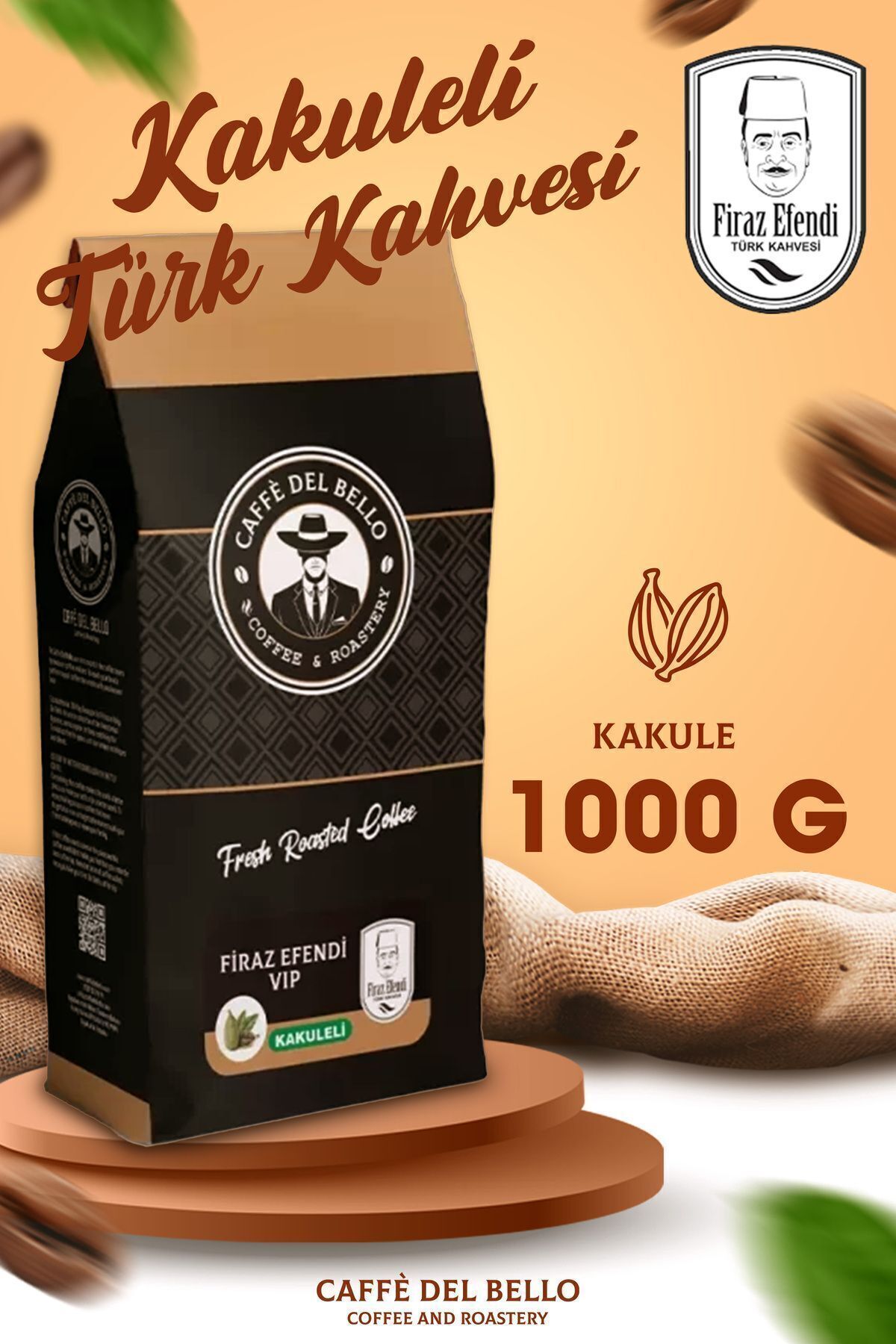 Caffe Del Bello Öğütülmüş Kakuleli Vip Türk Kahvesi 1 Kg. - Görsel 2
