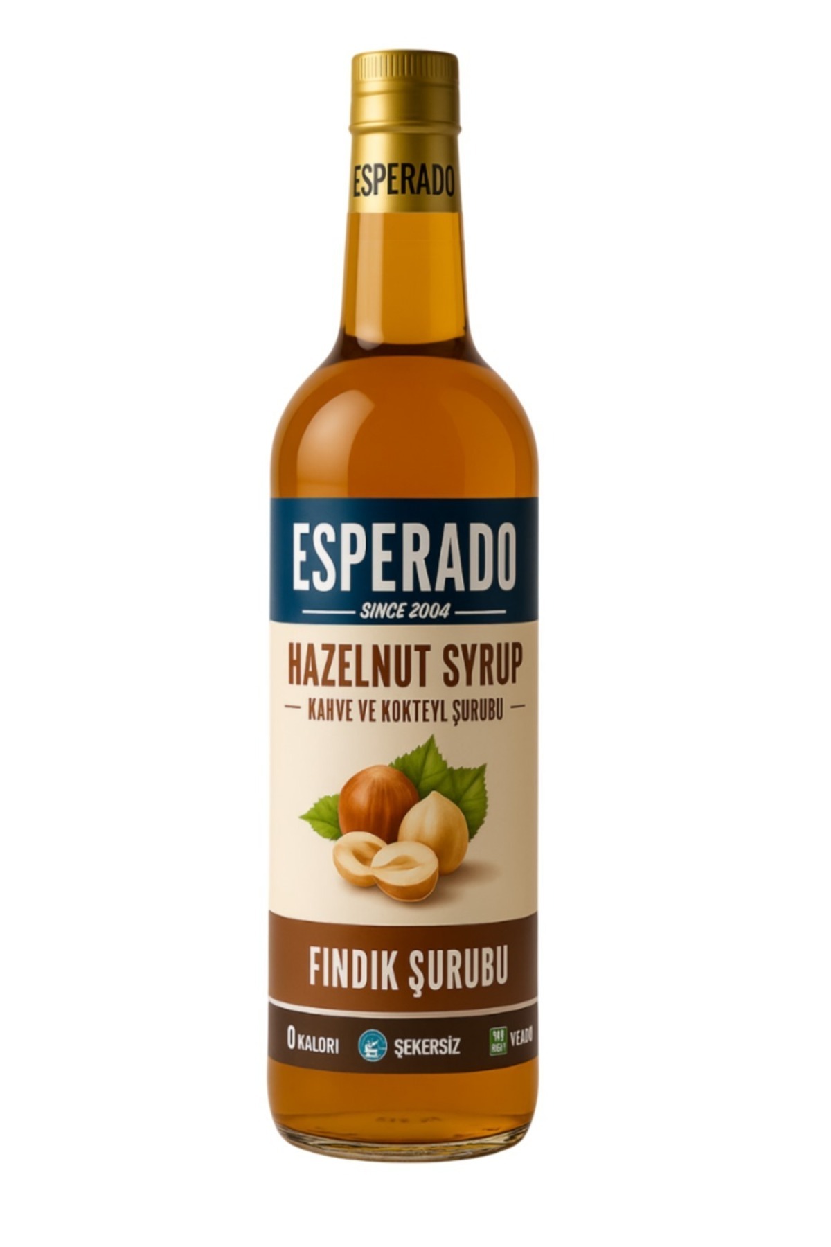 ESPERADO Şekersiz ( Sugar Free) Fındık Aromalı Kahve & Kokteyl Şurubu - 750 ml