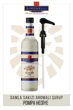Simonelli Kahve Ve Kokteyl Şurubu Damla Sakızı Aromalı 700 ml Pompa Hediyeli