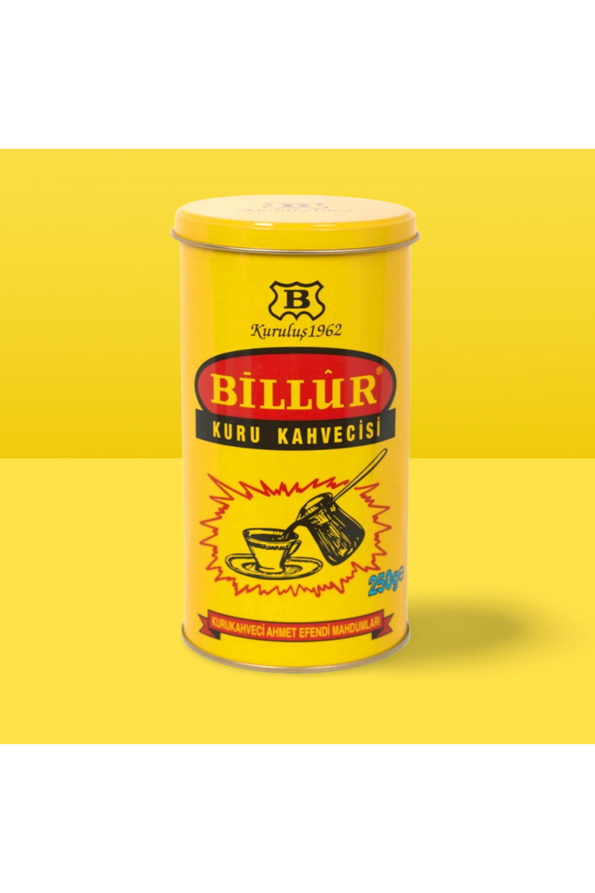 BİLLUR KAHVE Metal Silindir Kutu Billur Kahve 250gr.