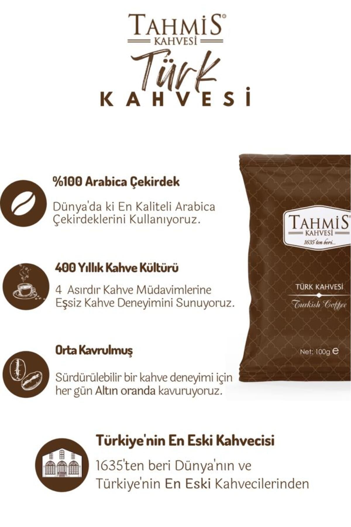 Tahmis Türk Kahvesi 100 Gr 3'lü Paket Orta Kavrulmuş - Görsel 3