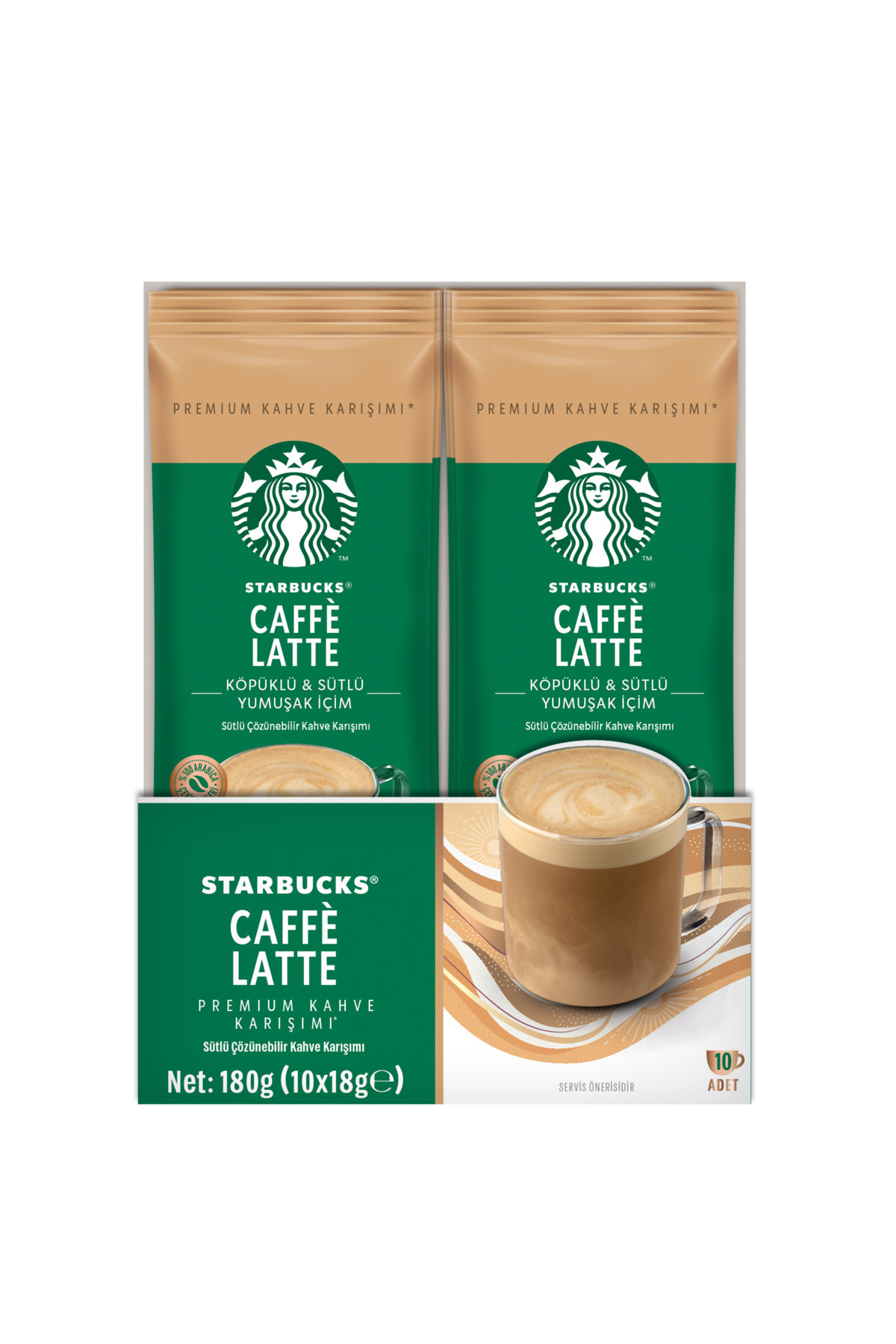 Starbucks Cafe Latte Premium Kahve Karışım 18 Gr X 10 Paket - Görsel 3