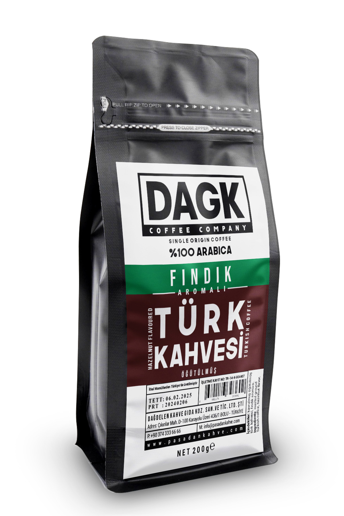 Dagk Fındıklı Türk Kahvesi 200g (AROMALI)