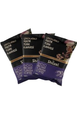 Shazel Çikolatalı Hazır Türk Kahvesi Özel Seri 100 Gr. X 3 Adet