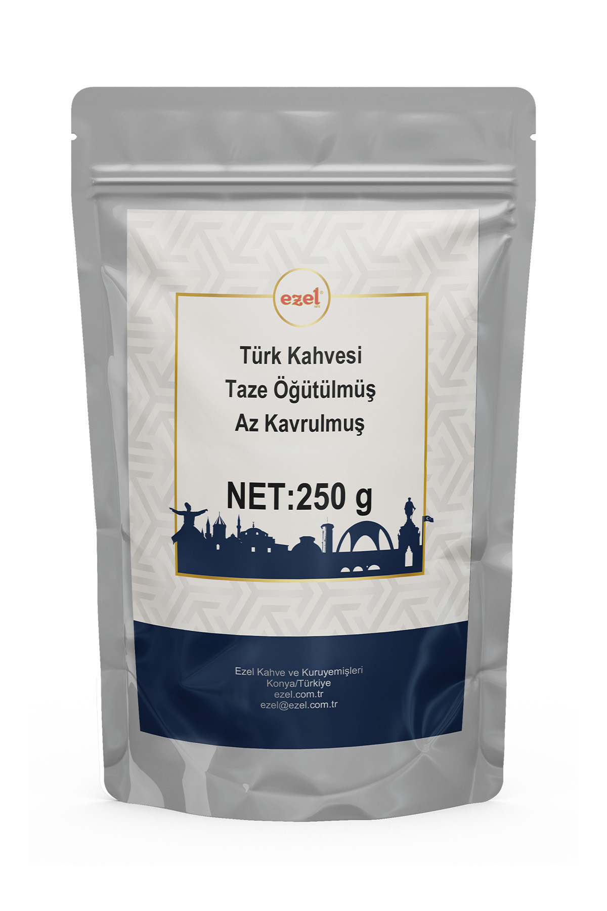 Ezel Kahve Ezel Türk Kahvesi – Az Kavrulmuş ve Taze Öğütülmüş 250 g - Zipli Ambalaj