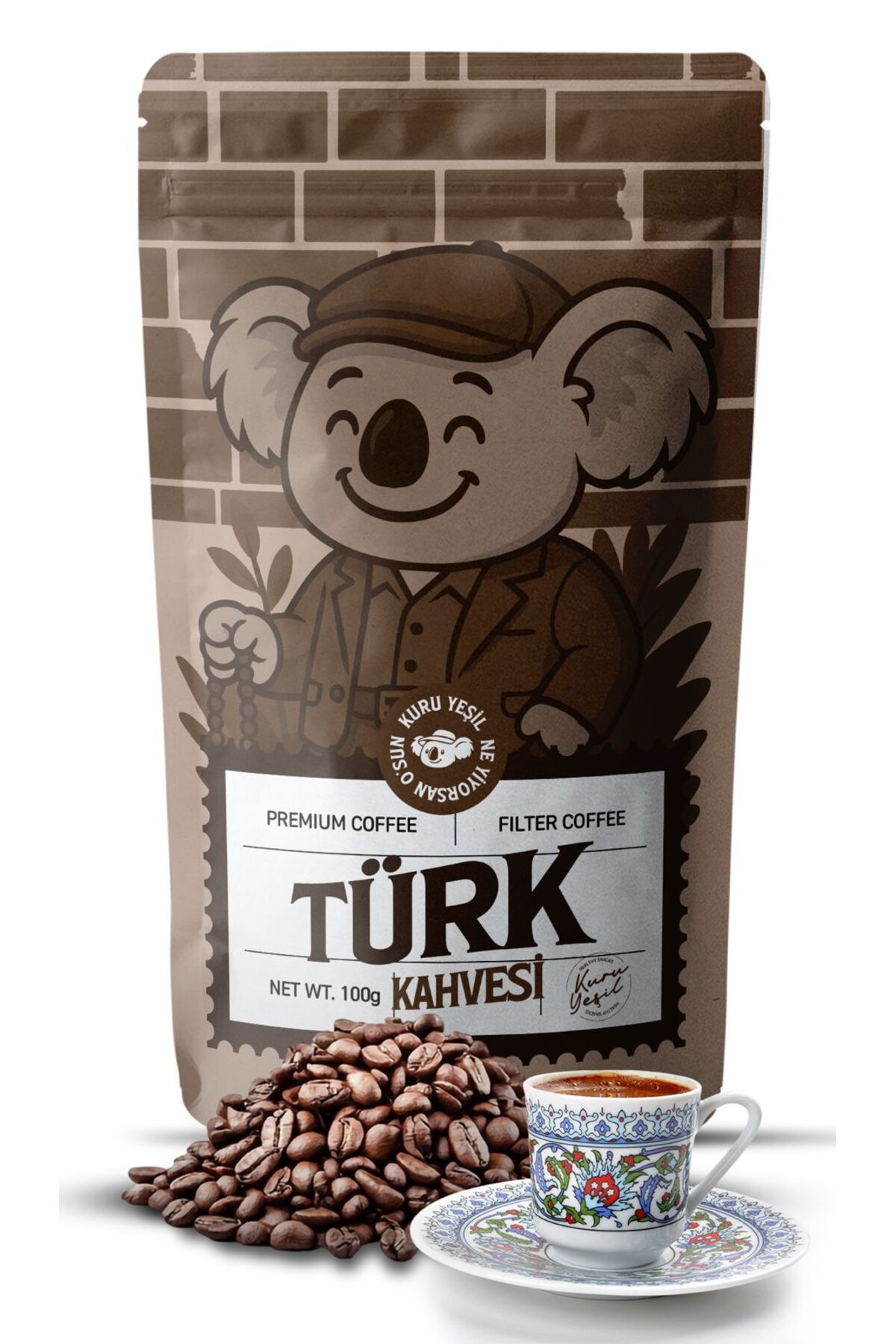 Kuru Yeşil Türk Kahvesi 100 gr – Taze Çekilmiş Yumuşak İçim Katkısız Geleneksel Kahve