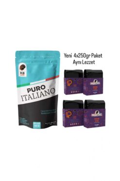 KOFFIEBOON Puro Italiano - 1 Kg - Çekirdek Kahve / Orta Kavrulmuş / Filtre Kahve Harmanı / Öğütülmemiş /