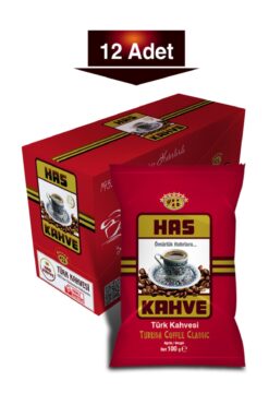 Has Kahve Türk Kahvesi 100 gr. 12'li Kutu (Kırmızı paket Türk Kahvesi)