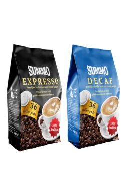 SUMMO Senseo 1 Adet Decaf Ve 1 Adet Espresso 72'li Avantaj Paketi (36x2 Paket) Pad Kahve Kapsülü