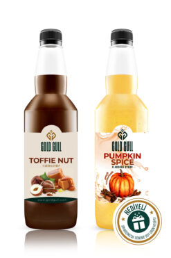 gold gull Pumpkin Spices & Toffee-Nut Aromalı Kahve & Meyve Şurubu 2 x 700 ml.