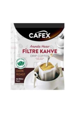 CAFEX Filtre Kahve Tek Içimlik Dark Roast 10 Adet *8gr
