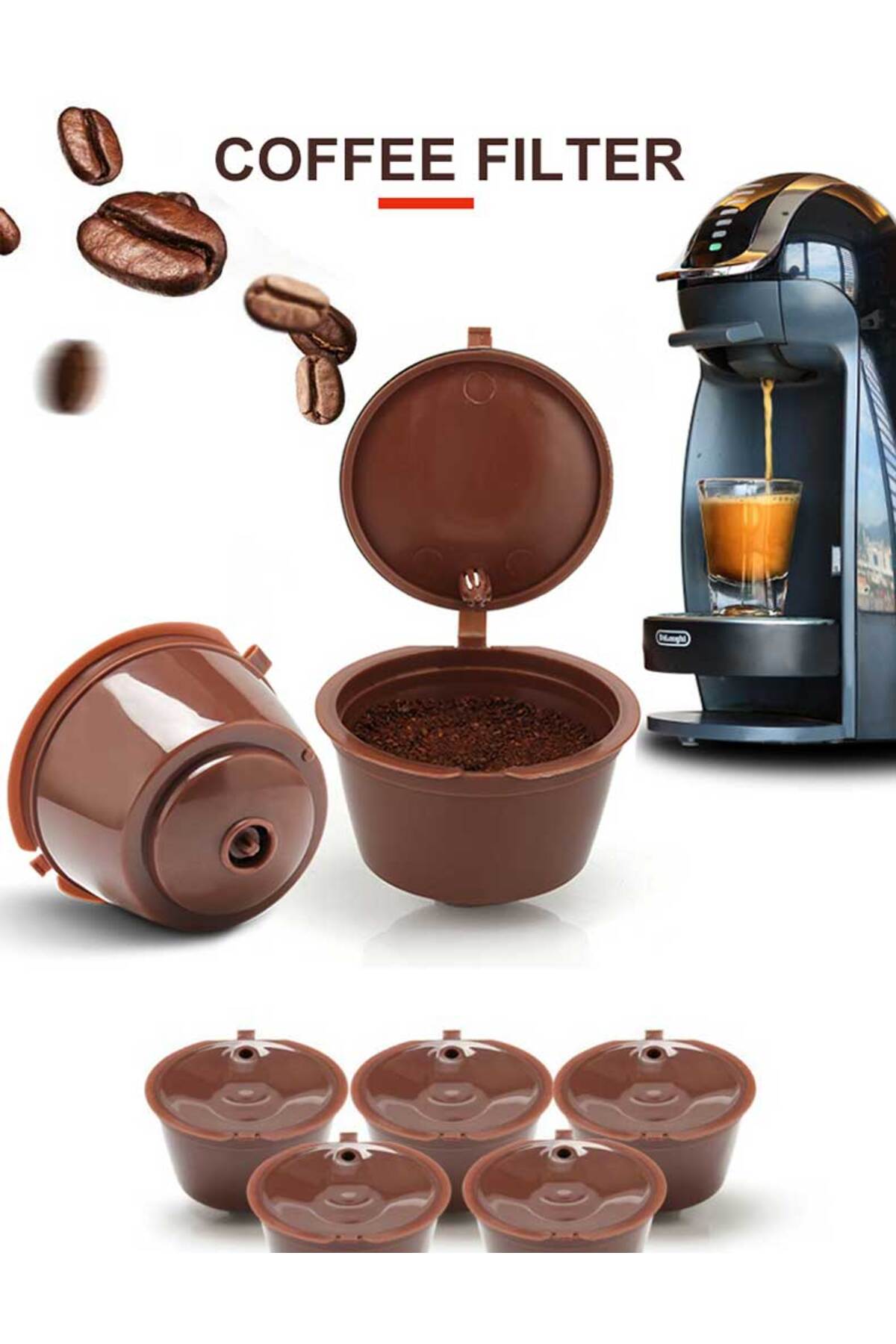 SONREYON 2 Adet Doldurulabilir Dolce Kahve Kapsülü ( Yıkayıp Tekrar Kullanabilirsiniz.) - Görsel 2