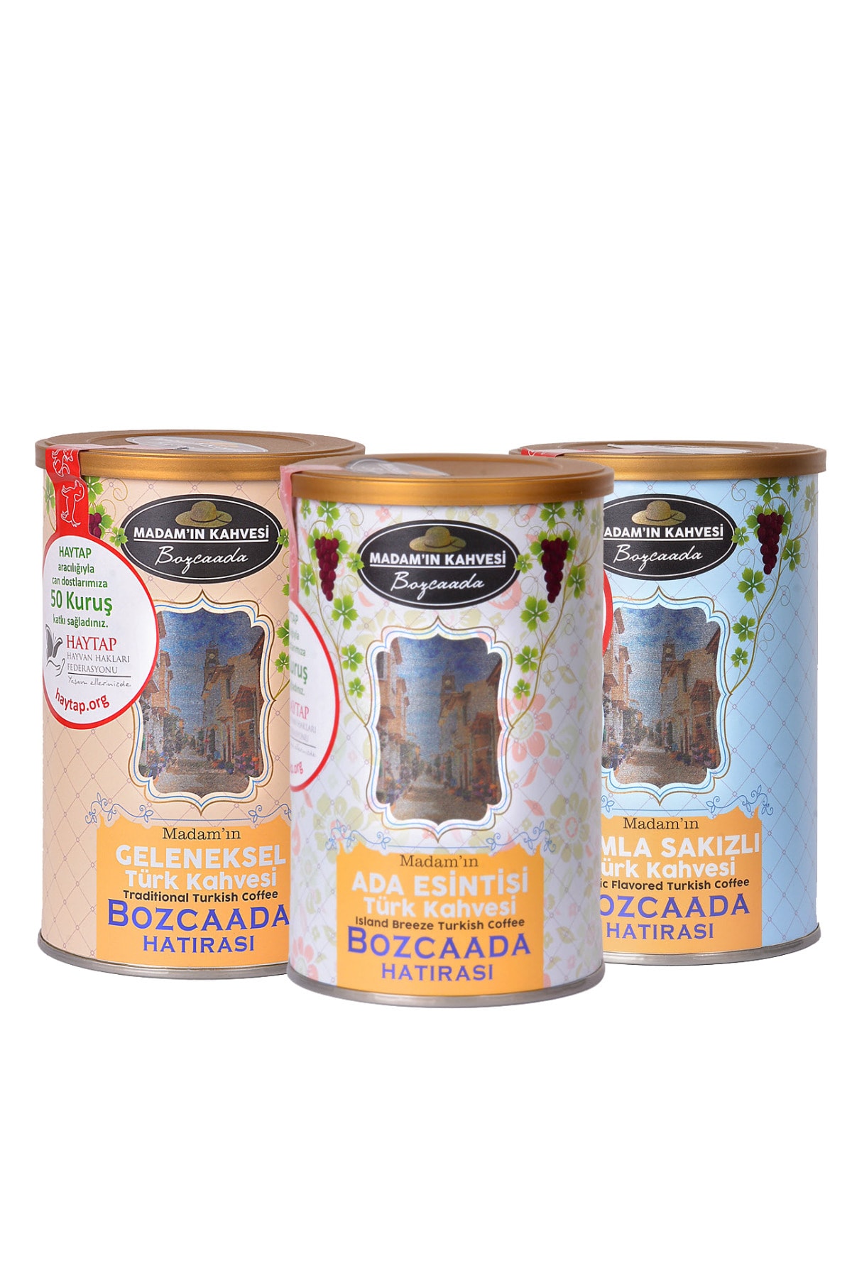 Madamın Kahvesi Ada Esintisi Aromalı Damla Sakızlı Geleneksel Türk Kahvesi -3'lü Kahve Paketi
