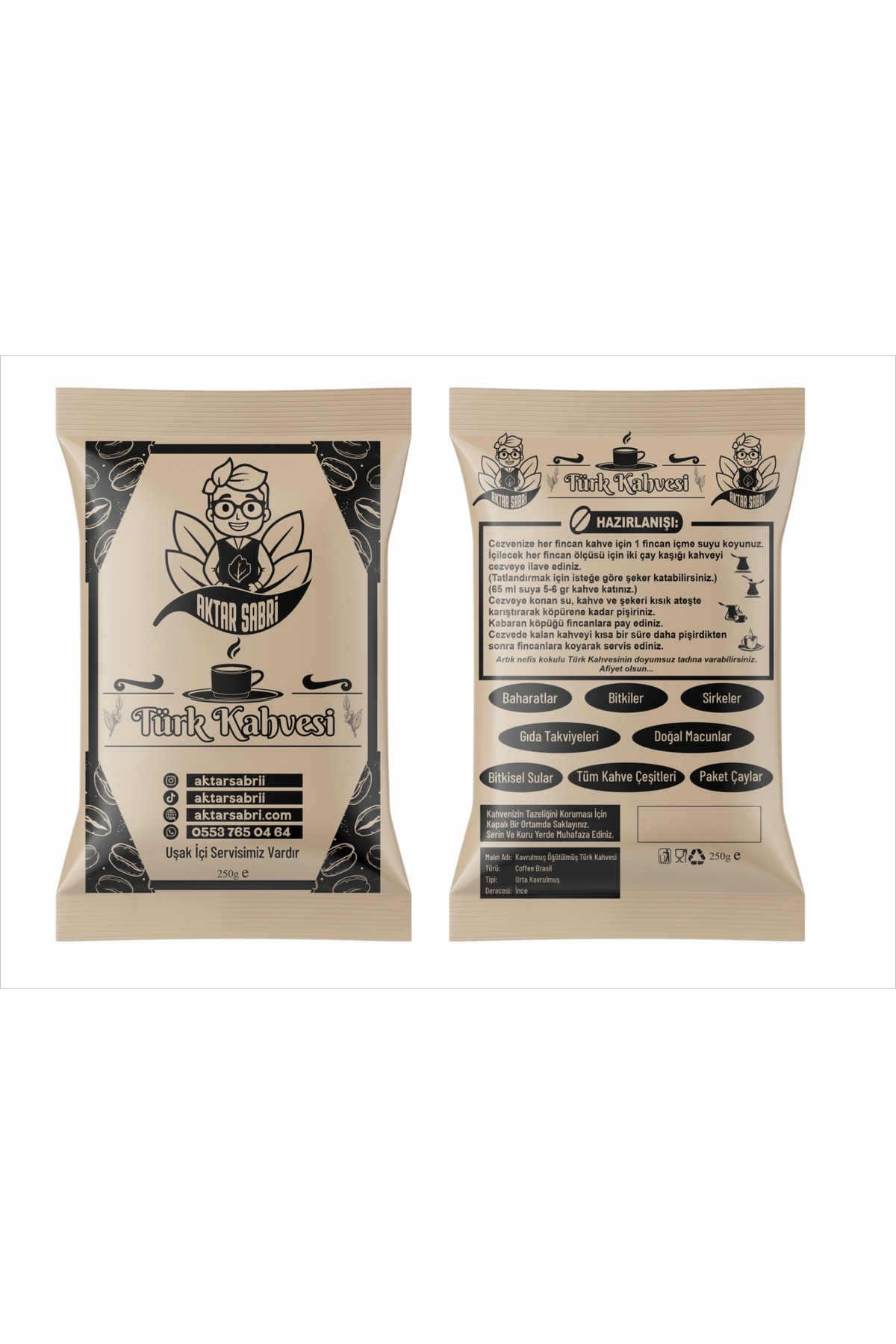 aktar sabri Türk kahvesi 250 gr (meşhur aktar sabri türk kahvesi)