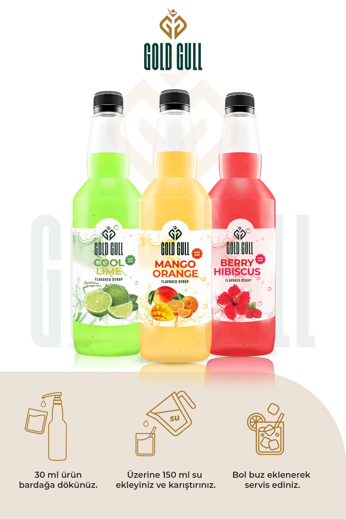 gold gull Cool Lime Konsantre Şurup 700 Ml. - Görsel 2