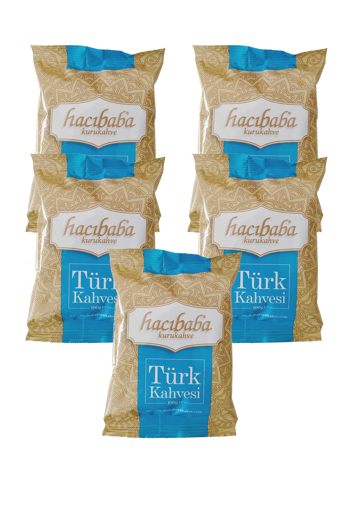 Hacıbaba Türk Kahvesi 5'li Paket Türk Kahvesi Orta Kavrulmuş