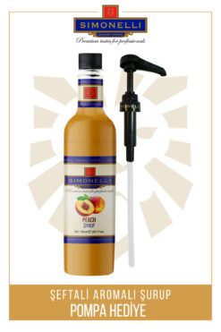 Simonelli Kahve Ve Kokteyl Şurubu Şeftali Aromalı 700 ml Pompa Hediyeli