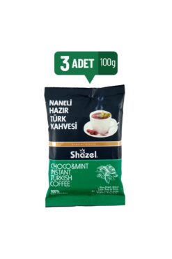 Shazel Naneli Hazır Türk Kahvesi 100g X 3 Adet (AROMALI)