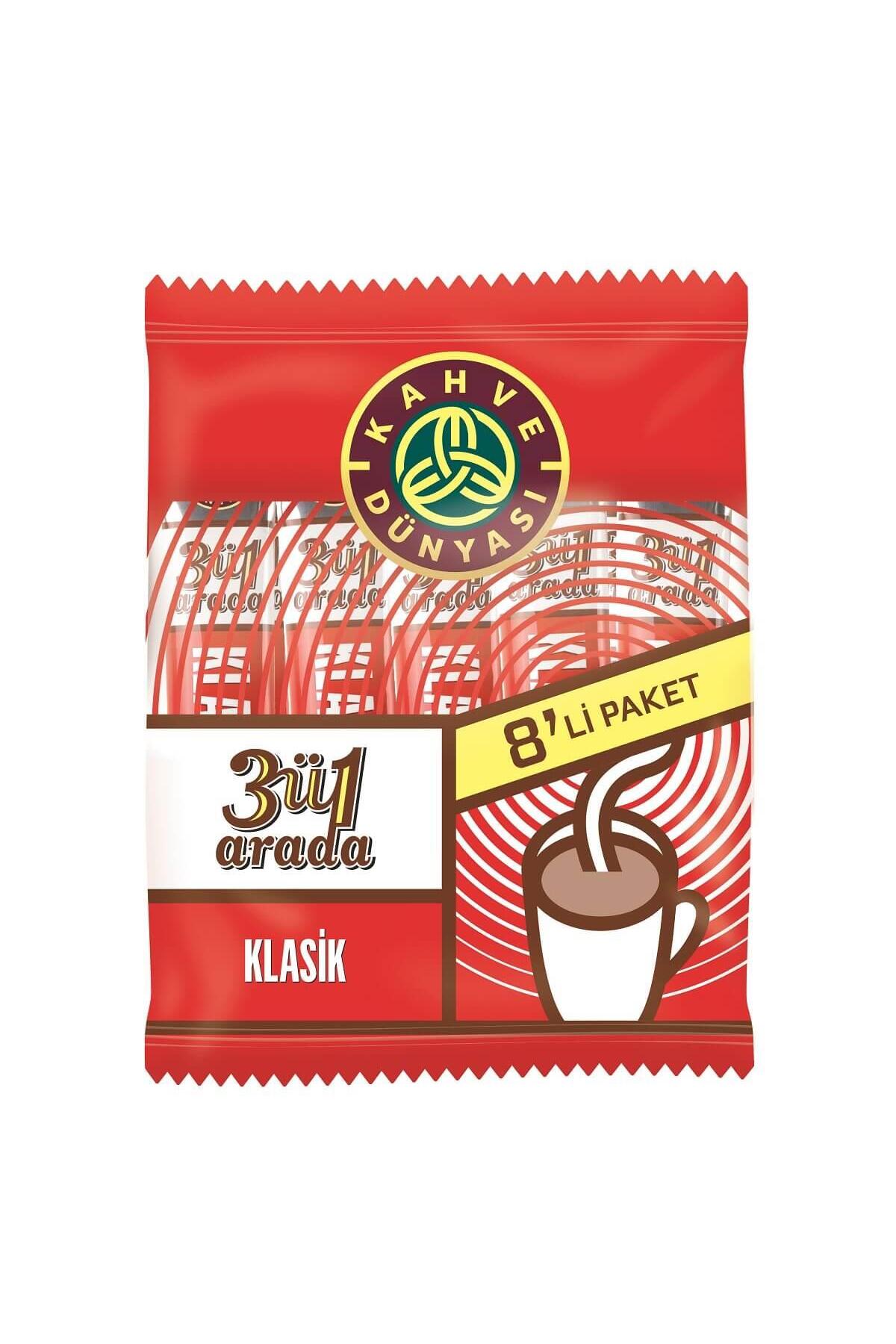 Kahve Dünyası Kahve Dünyası 3ü1 Arada Klasik Kahve 8 x 18 gr x 24 Adet - Görsel 2