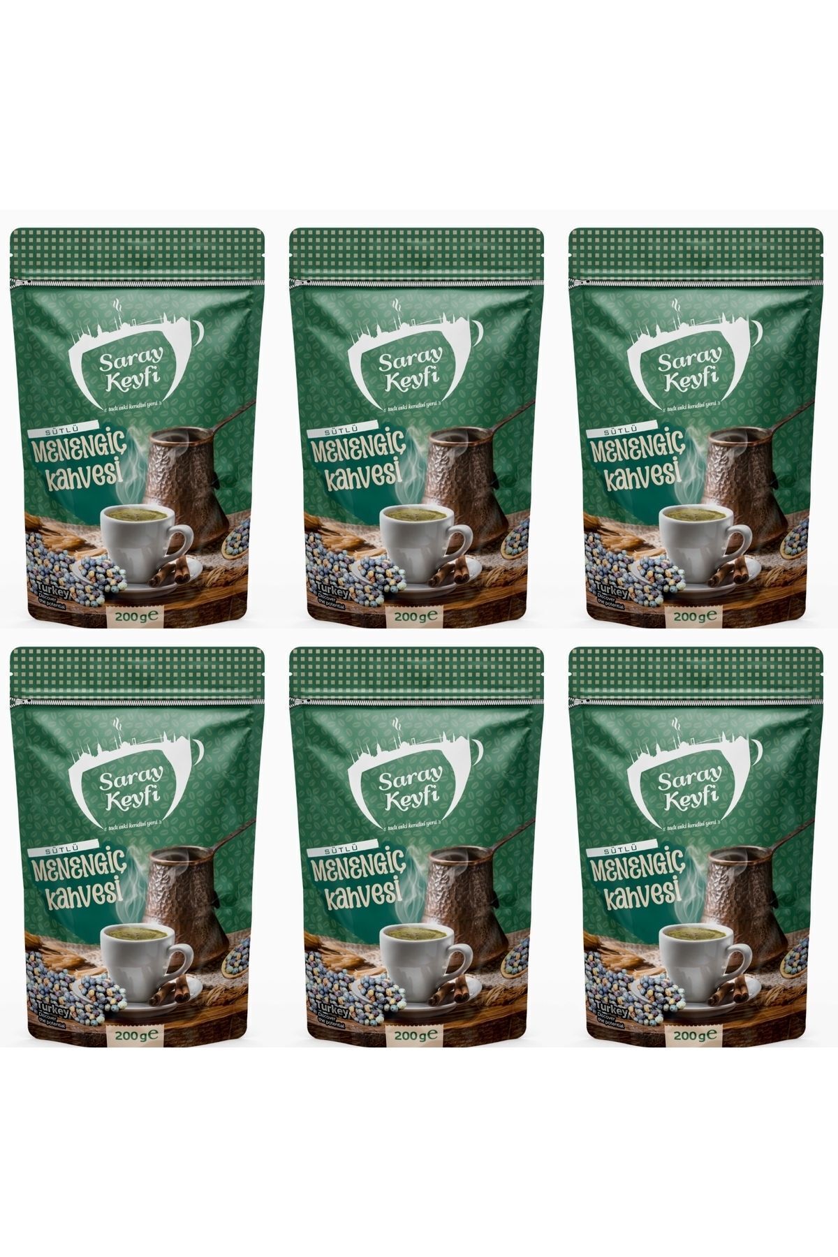 SARAY KEYFİ Sütlü Menengiç Kahvesi 200 gr 6 Adet Avantajlı Paket