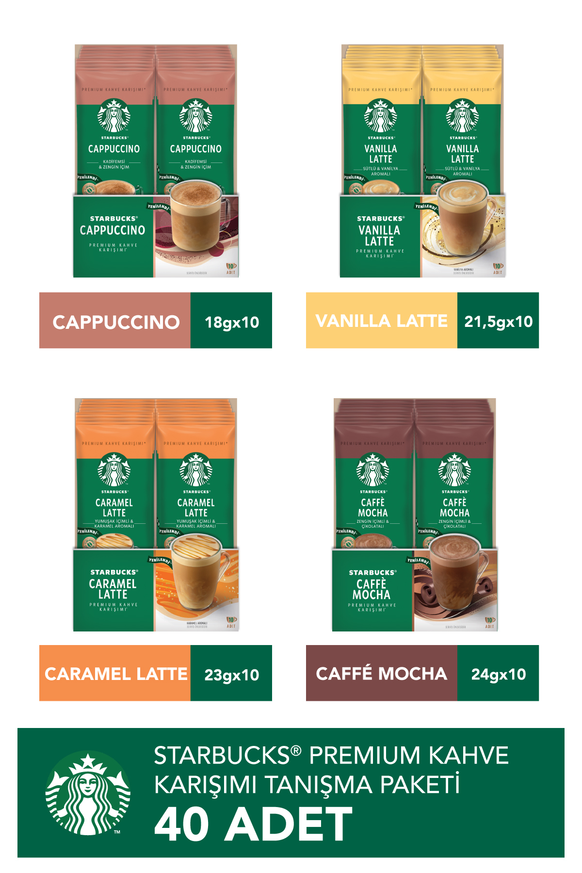 Starbucks Premium Kahve Karışımı Tanışma Paketi 40 Adet