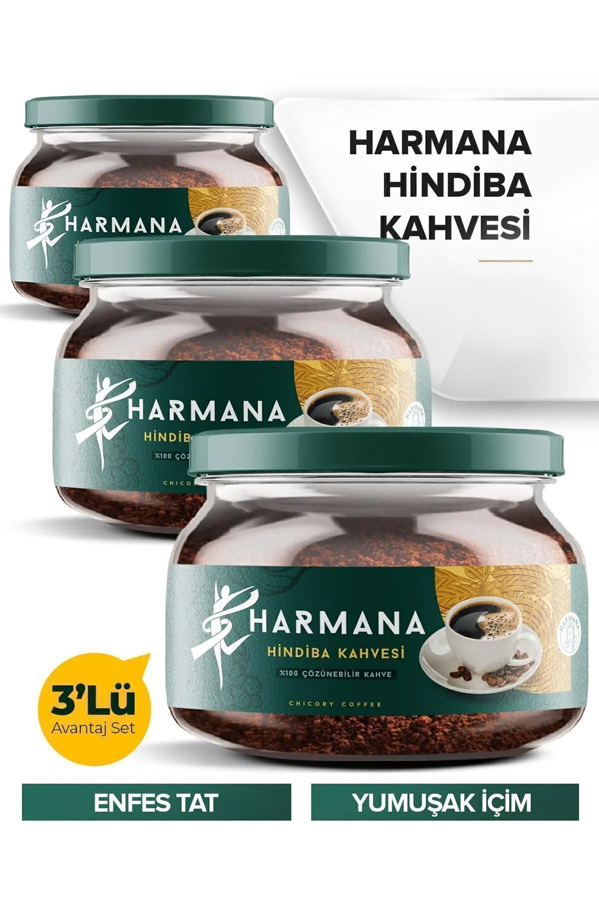 HARMANA 3 Adet Hindiba Kahvesi 3x 150 gr