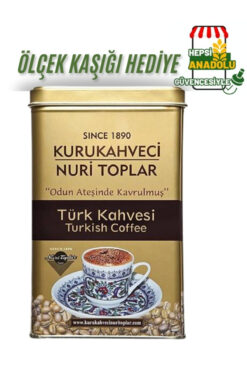 HEPSİ ANADOLU Kurukahveci Nuri Toplar Türk Kahvesi Özel Ambalaj Teneke Kutu 300 Gr.(ÖLÇEK KAŞIĞI HEDİYE)