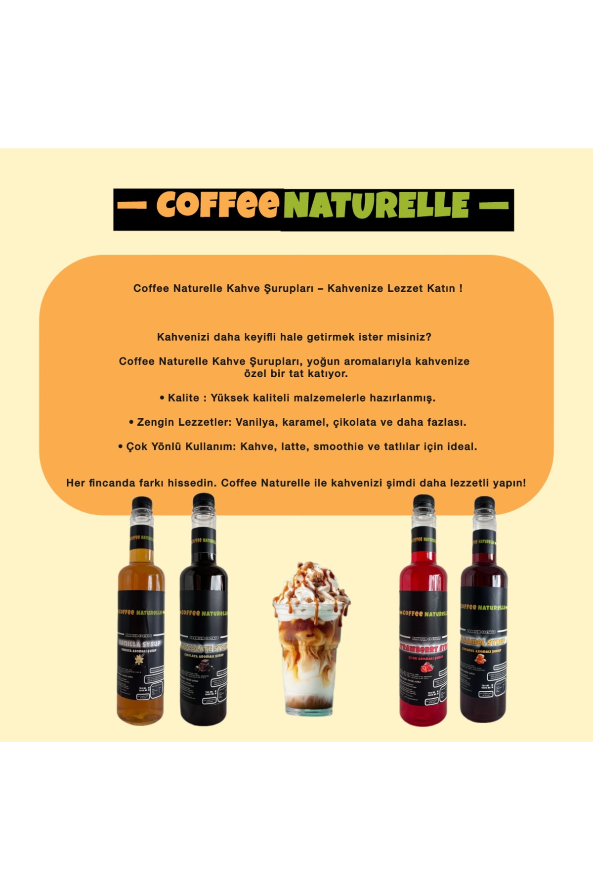 coffee Naturelle Toffee Nut Aromalı Kahve Şurubu - 700 Ml - Premium Quality - Görsel 2