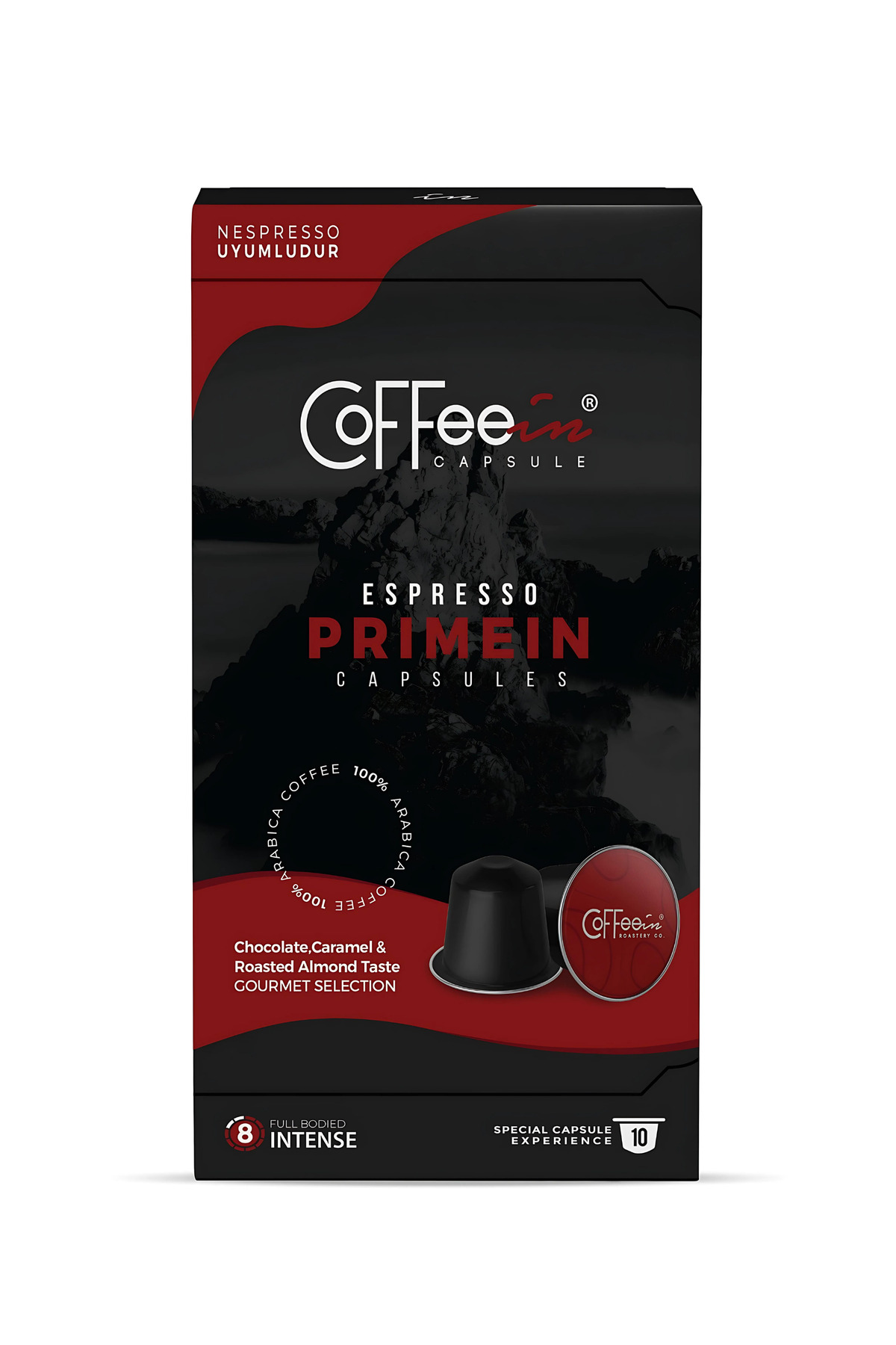 Coffeein Espresso Primein Aluminium Nespresso Kapsül Kahve 10'lu (Nespresso Uyumlu) %100 Arabica