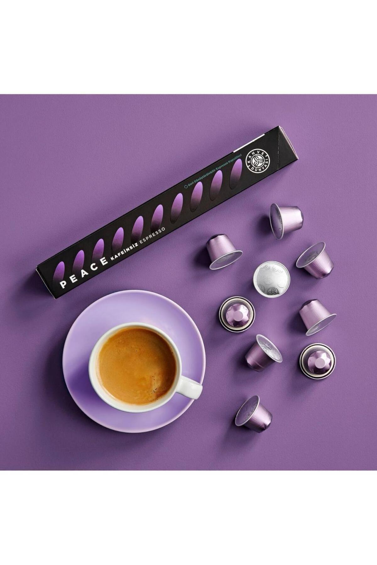 Kahve Dünyası Kafeinsiz Kapsül Kahve 10’lu Kutu | Gece İçimi İçin Hafif ve Dengeli Tat - Görsel 2