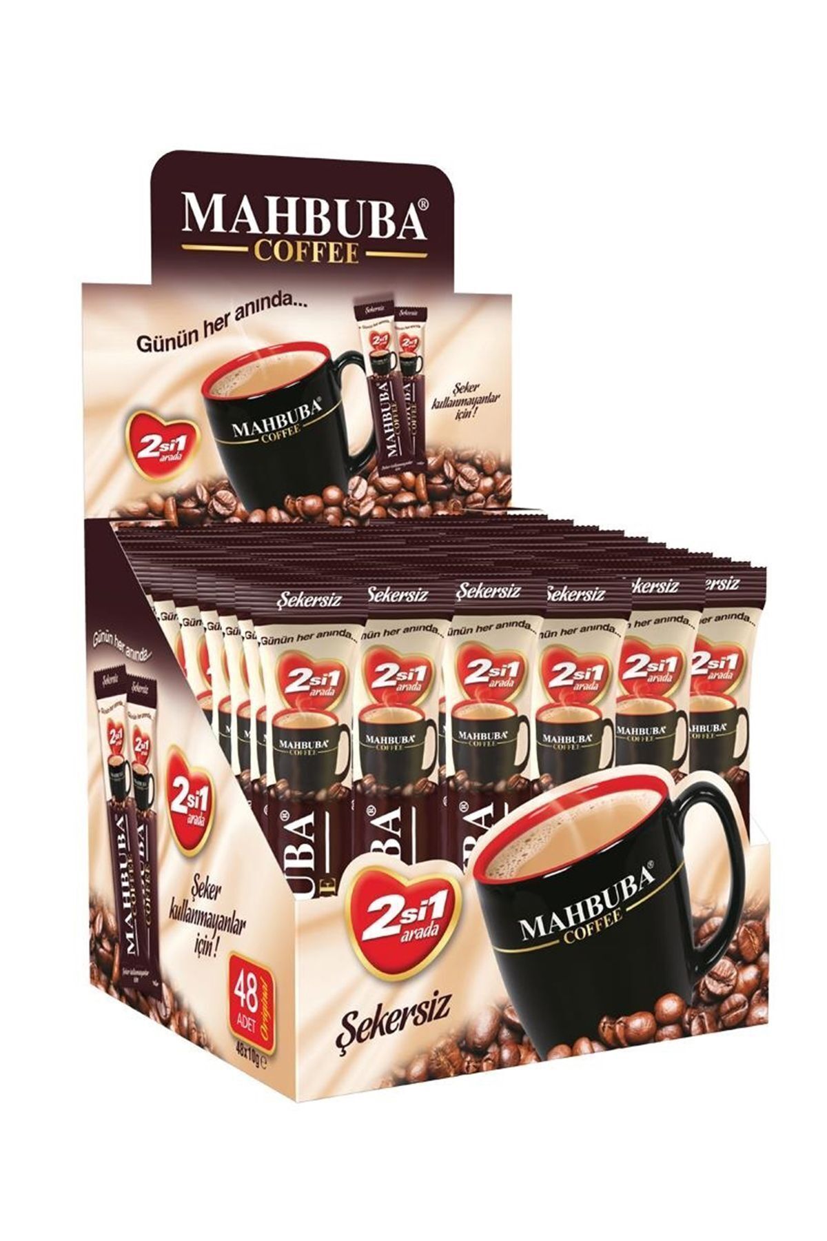 Mahbuba 2si1 Arada Şekersiz Hazır Kahve 48x10gr