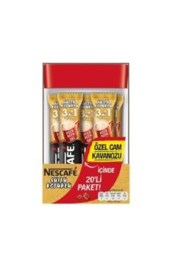 Nescafe Nescafé 3'ü 1 Arada Sütlü Köpüklü 20 adet Cam Kavanoz 348 gr