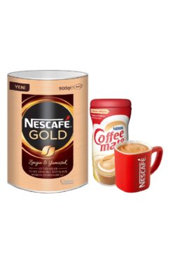 Nescafe Gold 900 Gr & Nestle Coffee Mate 400 Gr & Bardak Hediyeli