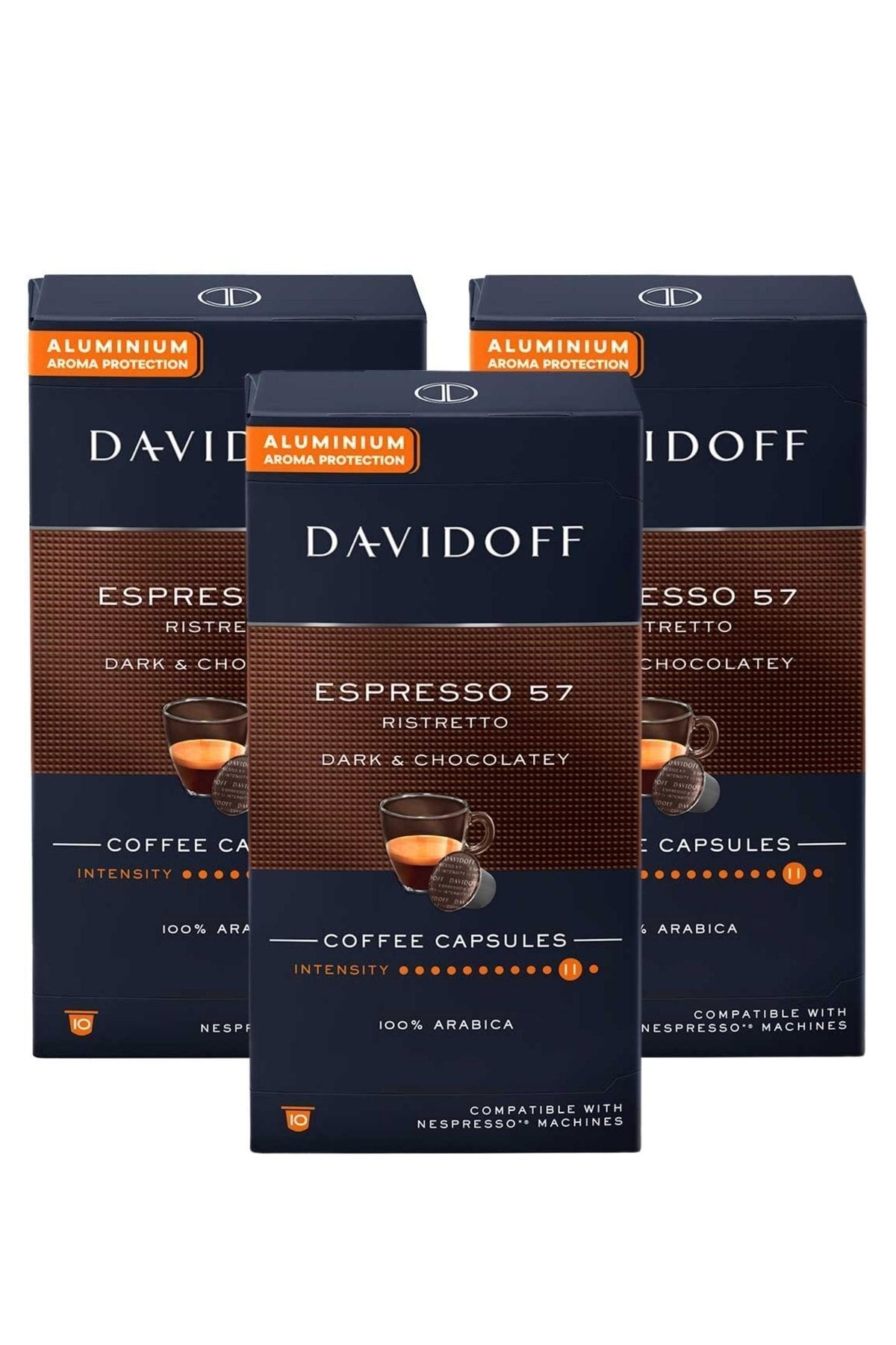 Davidoff Espresso 57 Rıstretto Dark & Chocolatey Aluminium Kapsül Kahve 3x10'lu (nespresso Uyumlu) - Görsel 2