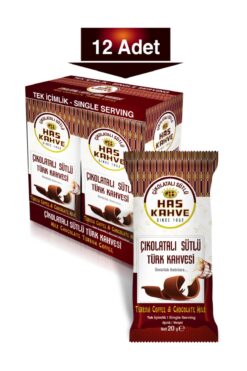 Has Kahve Has Tek Içimlik Çikolatalı Sütlü Türk Kahvesi 12'li Paket 20 gr