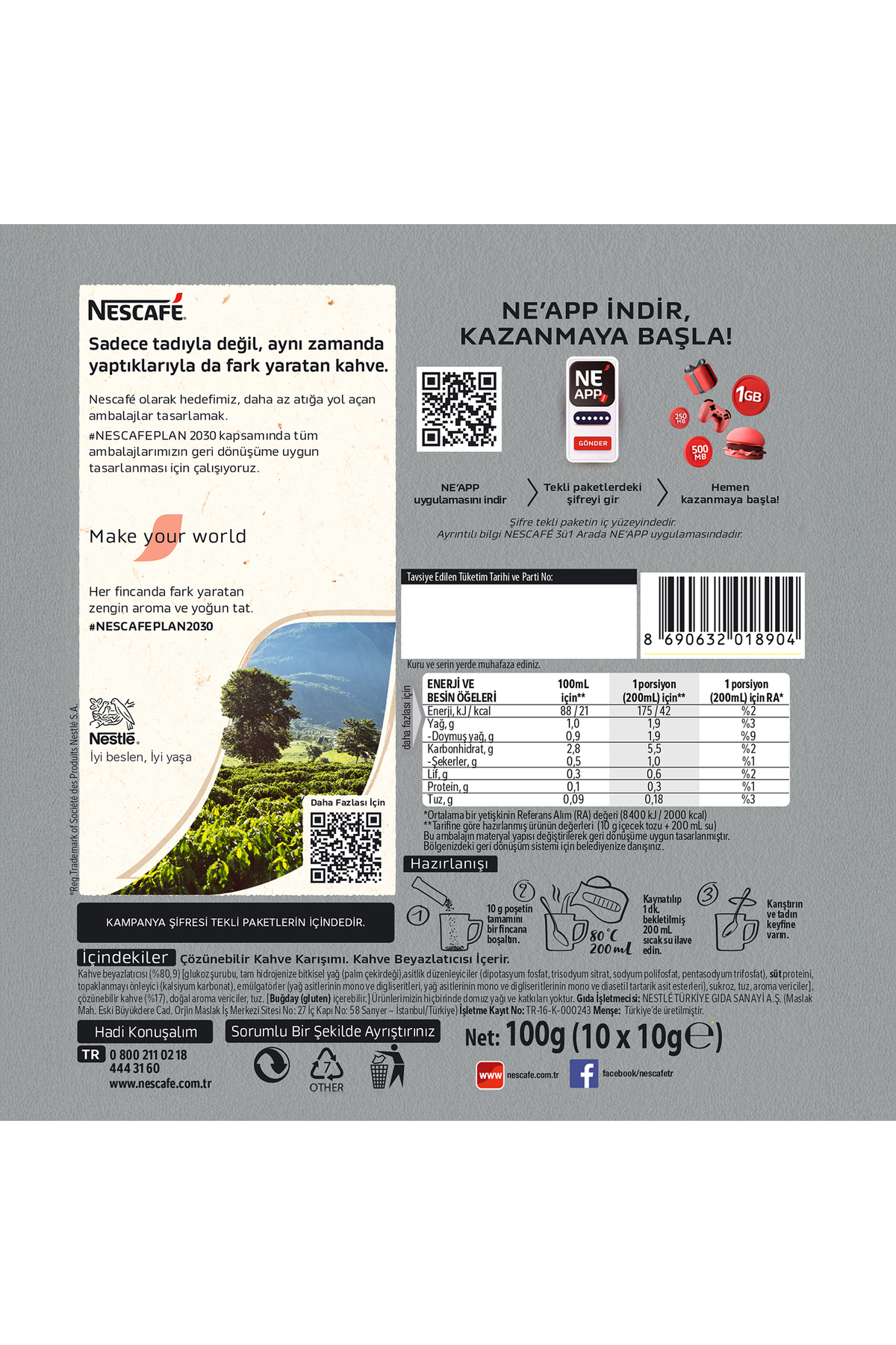 Nescafe 2si1 ARADA 10(10x10g) - Görsel 3