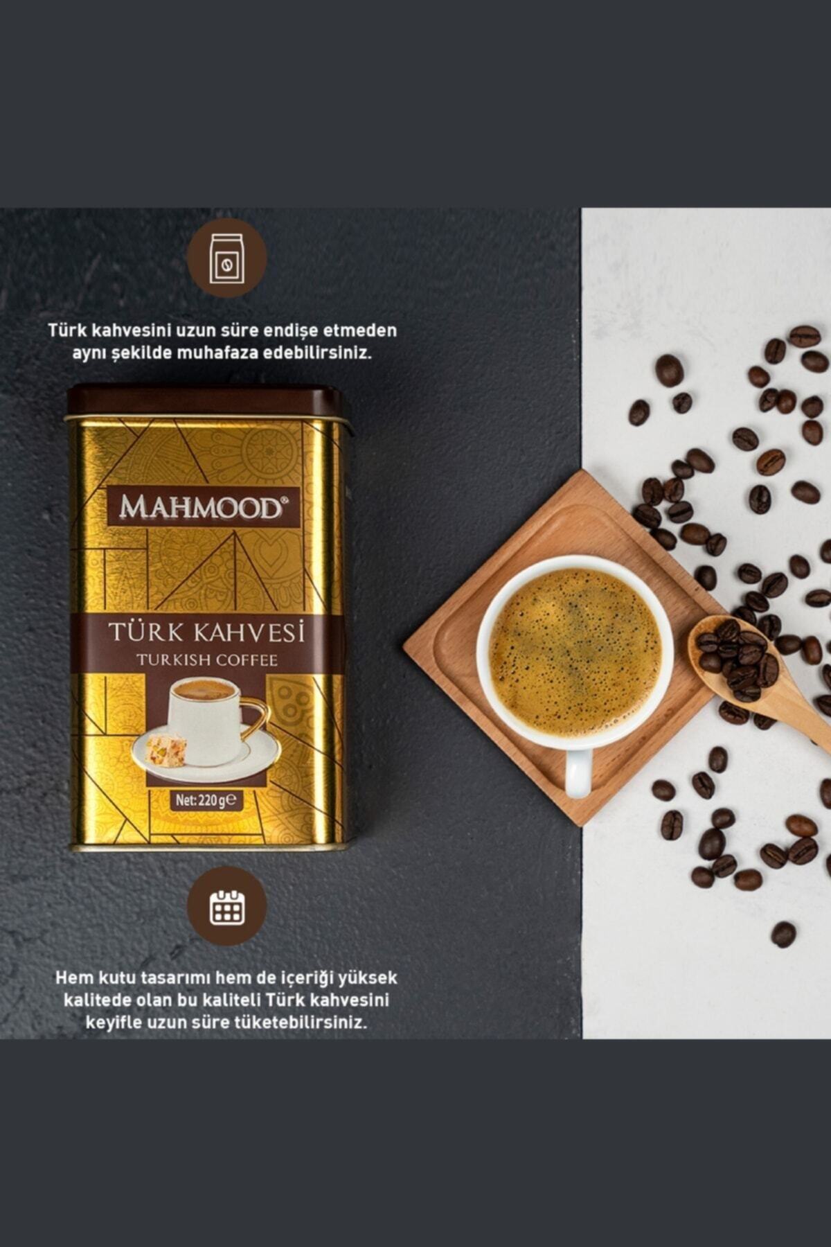 Mahmood Orta Kavrulmuş Türk Kahvesi Metal Kutu 220 gr - Görsel 2